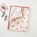 Detailed view of waterproof baby urine pad with cute squirrel print and soft breathable fabric. - Size 90cm * 70cm / Squirrel Baby Changing Mat