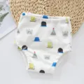 Culotte d'apprentissage bébé en coton respirant anti-fuite lavable sous-vêtement de couche - Chapeau Bleu