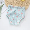Culote d'apprentissage bebe lavable en coton culote de proprete detail vue gros plan - Fleur Pourpre