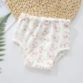 Detail de culotte d'apprentissage bebe en coton, respirante lavable anti-fuite couche. - Fleur Blanche