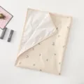 Baby waterproof urine pad detail showing cute lemon pattern and soft quilted fabric surface. - Size 90cm * 70cm / Changing Pad Beige Olive Branch
