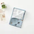 Dänische Kinder wasserdichte Urinmatte, weiche Babybett-Unterlage, waschbare Babymatte, blau - Größe S 35x50 / Wickelunterlage Blauer Ozean