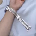 Universele metalen horlogeband vervanging compatibel met Apple Watch roestvrij staal bandje - Sterrenzilver