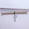 Cinturino di ricambio in metallo per Apple Watch, cinturino in cristallo strass a 5 file. - Tono argento e oro rosa