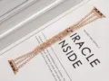 Roségold Metall Strass Uhrenarmband kompatibel mit Apple Watch glitzerndes Ersatzarmband - 20mm / Roségold