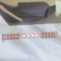 Roségold Metall Apple Watch Armband Acht-Glieder Ersatzarmband Mode Accessoire Variante - 22mm / Rosenrosa