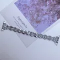 Zilverkleurige roestvrijstalen ruitvormige schakelarmband vervanging voor Apple Watch. - 22mm / Zilver