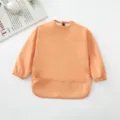 Orange wasserdichte Baby Lätzchen langarm Kleinkind Schürze Fütterung Kleidung infant - Größe S für 6–12 Monate / Gelb