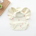 Waterproof PU baby bib with angel wings and space print for daily messy infant feeding. - Rocket Wings