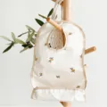 Waterproof baby bib with cute olive print, lightweight and easy to clean for toddlers feeding time. - Beige Olive Branch