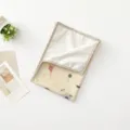 Wasserdichte Baby-Urinunterlage mit süßem Cartoon-Tierprint, weiches PU-Material für Bett und Pflege. - Größe S 35x50 / Wickelunterlage Beiger Zoo
