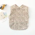 Schönes Blumen Baby Latz Wasserabweisend Ärmellos Schürze Kleinkind Fütterung Lätzchen - Originalgröße (Geeignet für 6–18 Monate) / Weste mit Sternen & Blumen