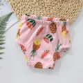 Joli pantalon d'apprentissage de la propreté en coton respirant pour bébé motif de fruits - Ananas Rouge