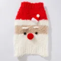 Simpatico maglione natalizio per cani Babbo Natale in peluche soffice caldo vestiti per animali. - S (3-5 libbre) / Maglione natalizio con pupazzo di neve