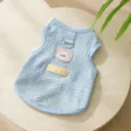 Gilet estivo traspirante in rete per animali domestici, gatti e cani piccoli, vestito blu. - Taglia S / Orso Blu