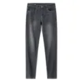 Herren Slim Fit Dunkelgraue Jeans Bequeme Stretch Denim Hosen Für Den Täglichen Look - 28 / Dunkelgrau