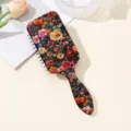 Brosse à cheveux coussin d'air à fleurs rétro brosse plate de massage démêlante - Style D