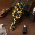 Brosse à cheveux imprimée florale coussin peigne de massage pour femmes, design floral. - Lettre D