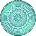 Tondo telo mare mandala stampato, morbida microfibra con frange per viaggi estivi. - 85cm / ST-HHYF-1