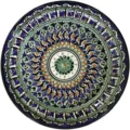 Telo mare rotondo stampato con motivo mandala colorato, tessuto in microfibra morbida. - 85cm / ST-HHYF-13