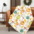 Coperta in flanella con zucche autunnali, morbidissima coperta per divano letto, calda decorazione. - Modello 6