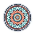 Round beach towel with boho mandala print and fringe tassels. Perfect for summer pool and travel. - 150x150cm / Style 10