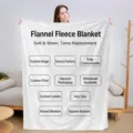 Soft flannel throw blanket for sofa bed, cozy warm solid white blanket for living room use. - Style 1 / 75*100cm