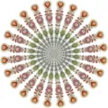 Circular printed beach towel with mandala pattern, soft microfiber fabric, stylish round mat design. - ST-HHYF-11