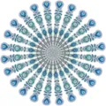 Round mandala printed beach towel variant, soft microfiber fabric with bohemian design. - ST-HHYF-14