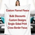 Morbida coperta in flanella personalizzata leggera e accogliente per camera da letto - Stile 22
