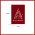 Red Christmas tree blanket specification chart with multiple sizes 100x150cm to 200x230cm. - Red Christmas Tree (Double-Sided Fleece, Single-Sided Print) / 70*100CM