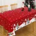 Christmas tablecloth red waterproof holiday dining table cover with Santa Claus design 1pc - 40x60cm Single-Sided Short Plush (45g) / ZB697-2 Style