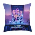 Linen throw pillow cover featuring K-pop demon hunters print, stylish sofa decorative cushion. - 40*40 / BZ1-SMZ1