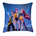 Linen decorative throw pillow cover with anime print, square cushion case for sofa home decor. - 40*40 / BZ1-SMZ4