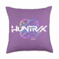 Purple linen throw pillow cover with stylish geometric print design for home sofa decoration. - BZ1-SMZ11