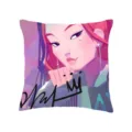 Anime girl print linen throw pillow cover for modern living room sofa cushion decoration - BZ1-SMZ13