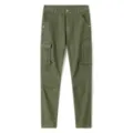 Herren grüne Cargo Jeans Hose elastische Freizeitjeans mit vielen Taschen im Alltag - XS-29 / Armeegrün