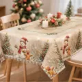 Kerst tafelkleed feestelijke tafeldekking voor eettafel woninginrichting decoratie nieuw - ZB697-6 Stijl