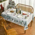 Kerst hert tafelkleed winter vakantie eettafelhoes huisdecoratie feestelijke tafelkleed - ZB697-12 Stijl