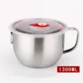 Ciotola per ramen in acciaio inossidabile 304 con coperchio grande zuppa cucina - Tazze per zuppa di spaghetti / Acciaio inossidabile 201