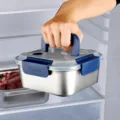 Contenitore per pranzo in acciaio inossidabile 1700ml bento box portatile con coperchio - 1700ML Materiale 410 / Blu