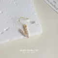 Vergoldete Zirkonia Buchstabe V Hängeohrringe Minimalistischer Eleganter Schmuck - Buchstabe V(4029) / Gold
