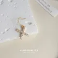 Vergoldete Zirkon Buchstabe X Ohrringe, edles Nischen-Design, elegante filigrane Ohrschmuck. - Buchstabe X(4031) / Gold