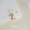 Exquisites 18K vergoldetes Z Buchstabe Zirkon Ohrring zarte Nische DIY Schmuck. - Buchstabe Z(4033) / Gold