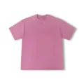 Vintage washed short sleeve t-shirt, retro melange loose basic casual tee for men and women - Rose Red