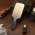 Gradient glitter paddle hairbrush with air cushion, ABS eco-friendly daily styling brush for women - Style B