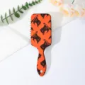 Portable orange western cowboy pattern air cushion hair brush for daily scalp massage use. - Style D