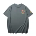 Herren lässiges Kurzarm T-Shirt mit stilvollem Brust-Grafikdruck und bequemem Rundhalsausschnitt. - XL / Dunkelgrün