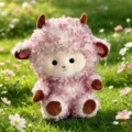 Grazioso peluche pecora riccia rosa variante, morbida bambola agnello imbottita per bambini. - 20cm / Viola chiaro