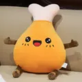 Peluche coscia di pollo carina, divertente bambola di cibo cartone animato e cuscino morbido. - Coscia di pollo 45 cm / 0,5 kg
